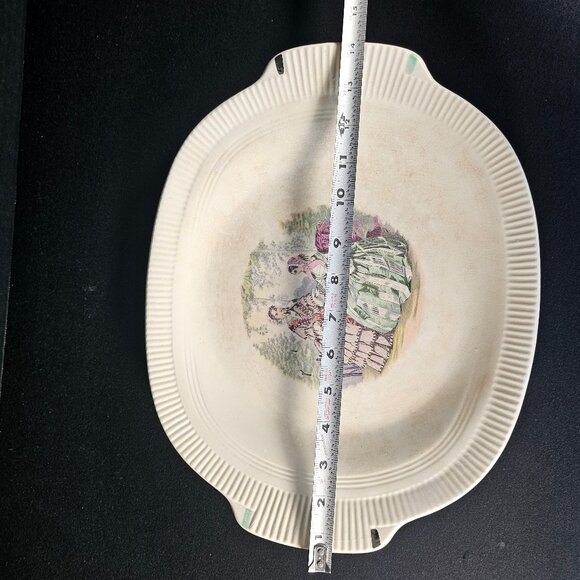 1940s Oval Salem China Serving Platter Tray Victory Post War Design - Picture 10 of 14
